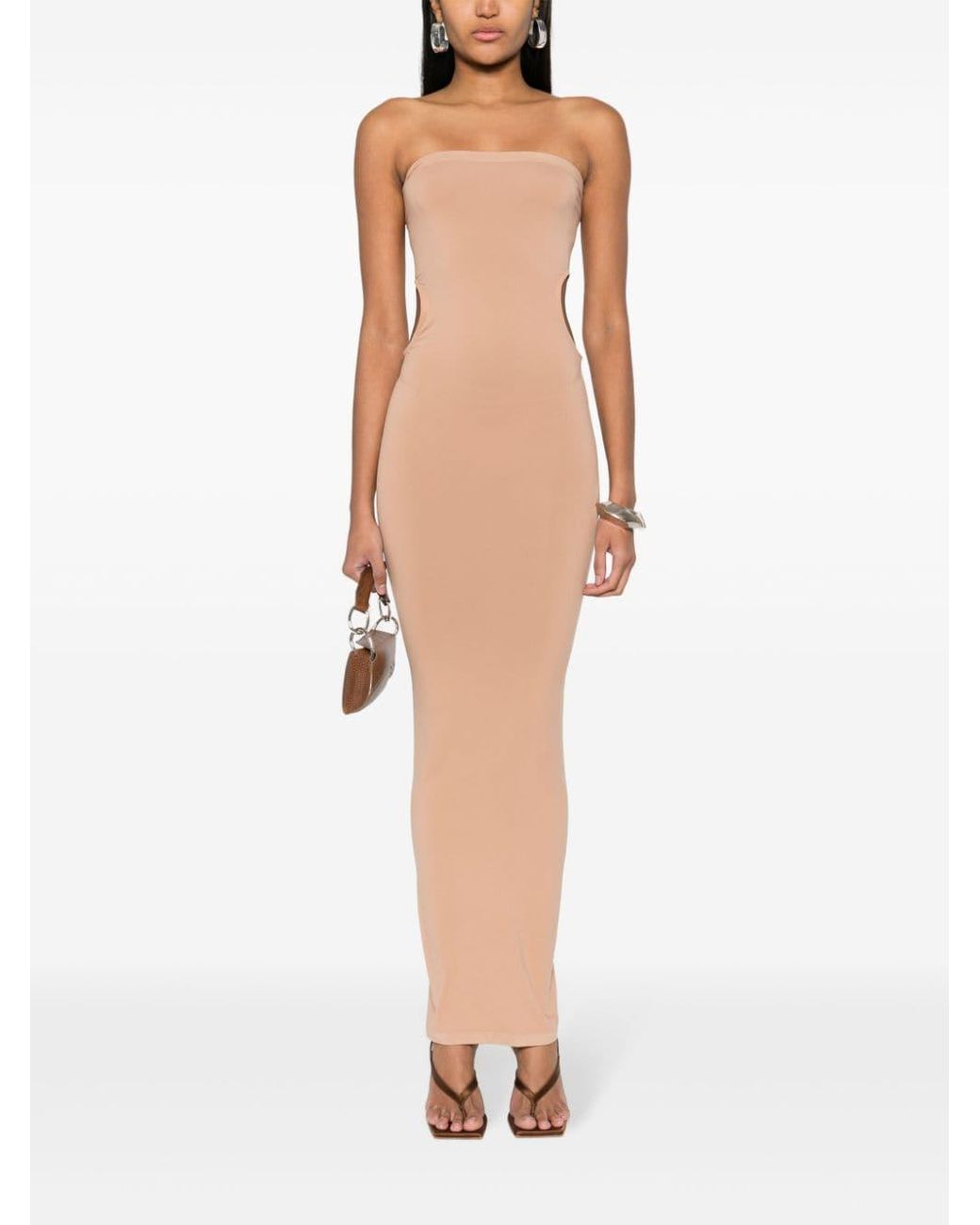 Wolford Natural Fatal Cut-Out Midi Dress