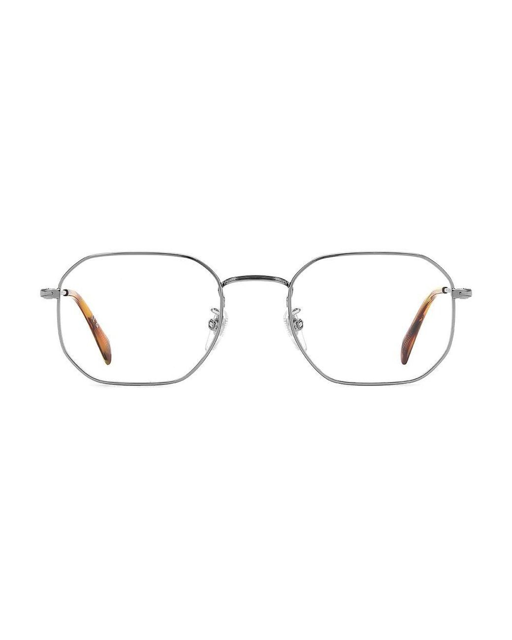 David Beckham Metallic Silver Metal Glasses (frames) for men