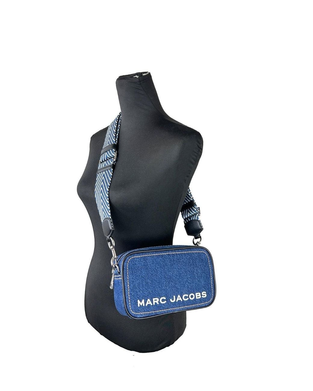 Marc Jacobs Blue Flash Denim Camera Crossbody Bag Purse