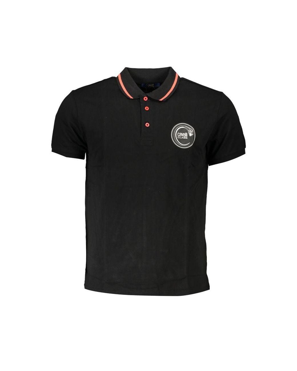 Roberto Cavalli Black Cotton Men's Polo Shirt for men