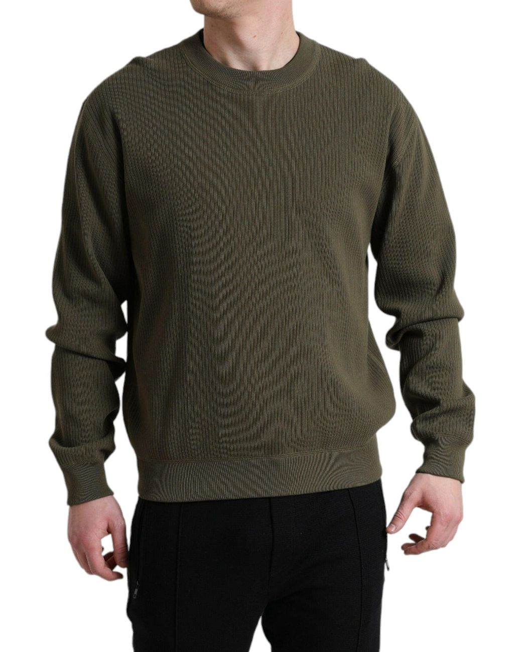Mens green cheap pullover sweater