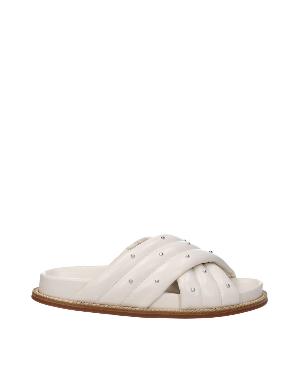 Fabiana Filippi White Studded Leather Sandals