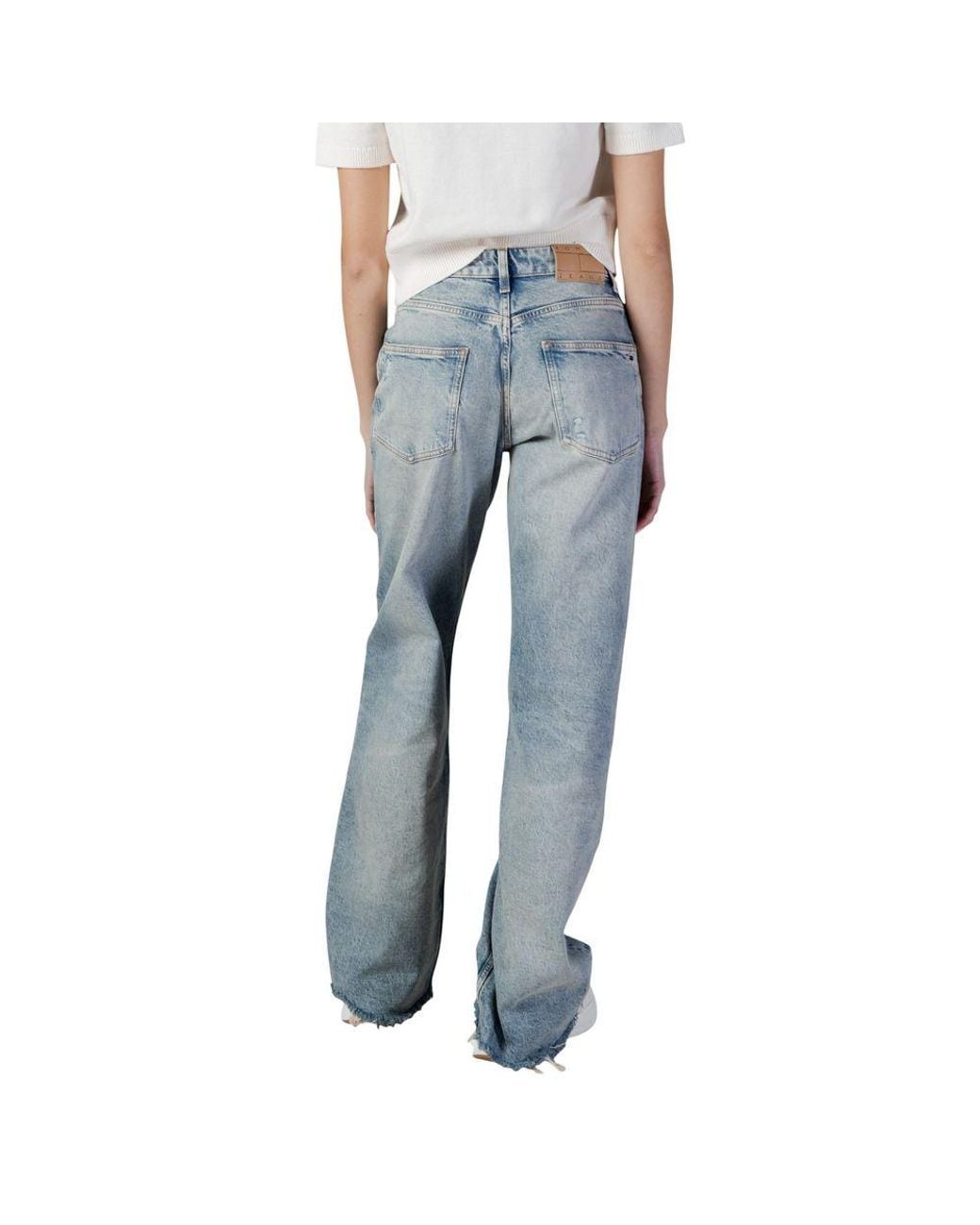 Tommy Hilfiger Light Blue Recycled Cotton Bootcut Jeans