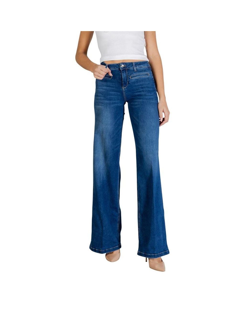 Liu Jo Blue Cotton Bootcut Jeans