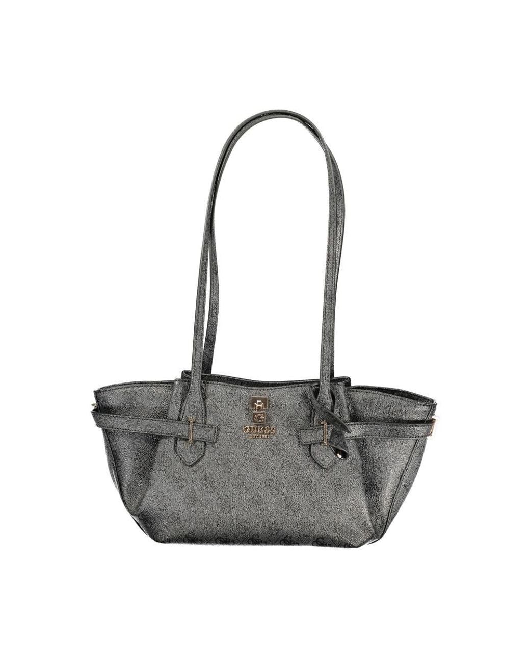 Guess Gray Black Polyurethane 's Handbag