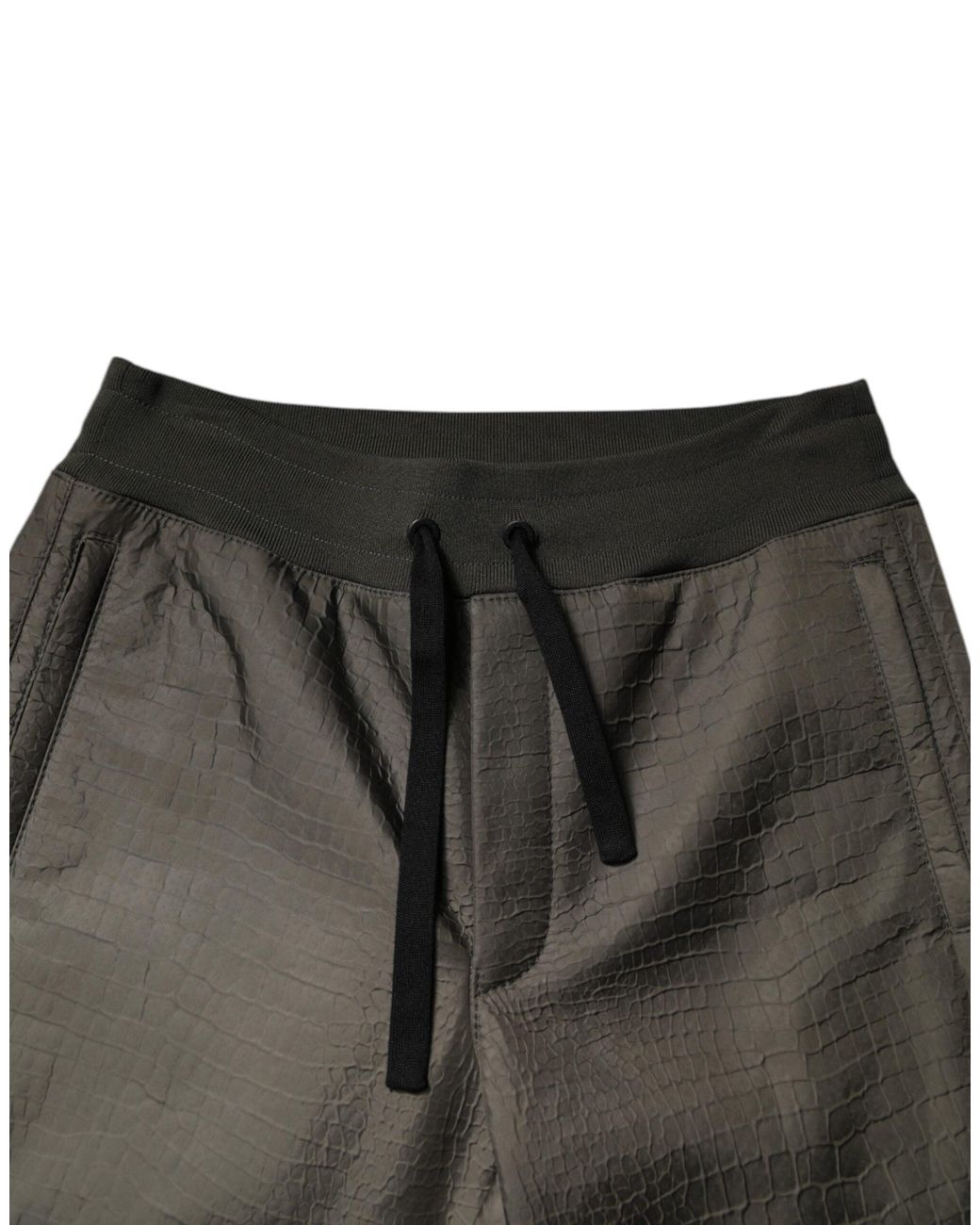 Dolce & Gabbana Black Brown Lambskin Leather Men Sweatpants Pants for men