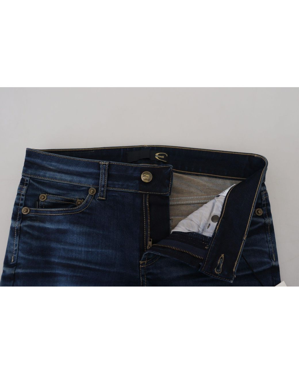 Just Cavalli Blue Chic Low Waist Denim Pants