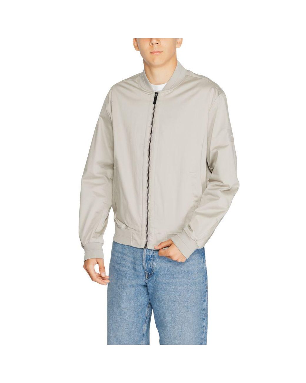 Calvin Klein Gray Organic Cotton Jacket for men