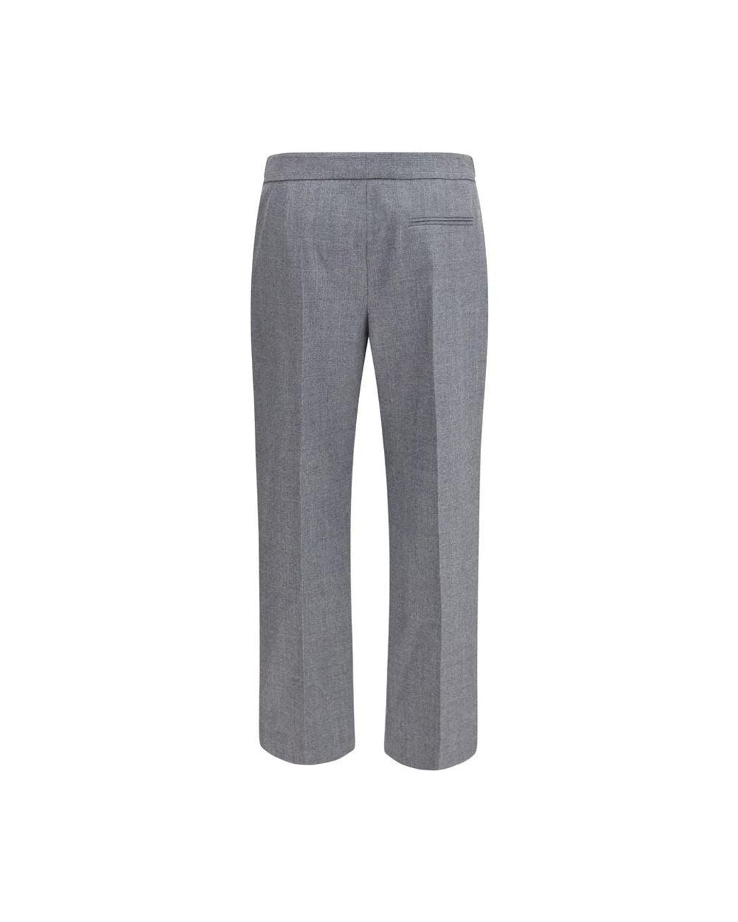 McQueen Gray Wool Oves Aries Casual Pants