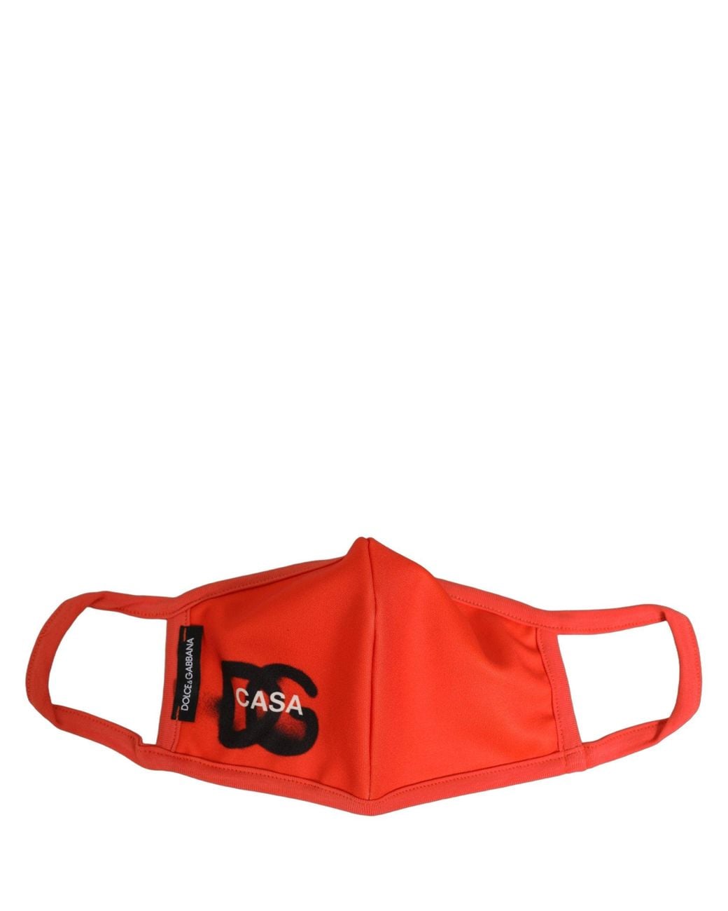 Dolce & Gabbana Red Polyester Dg Casa Logo Elastic Ear Strap Face Mask for men