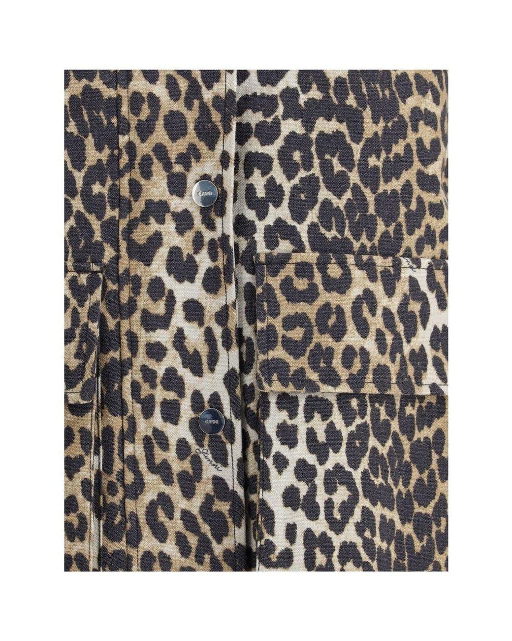 Ganni Gray Leopard Jacket