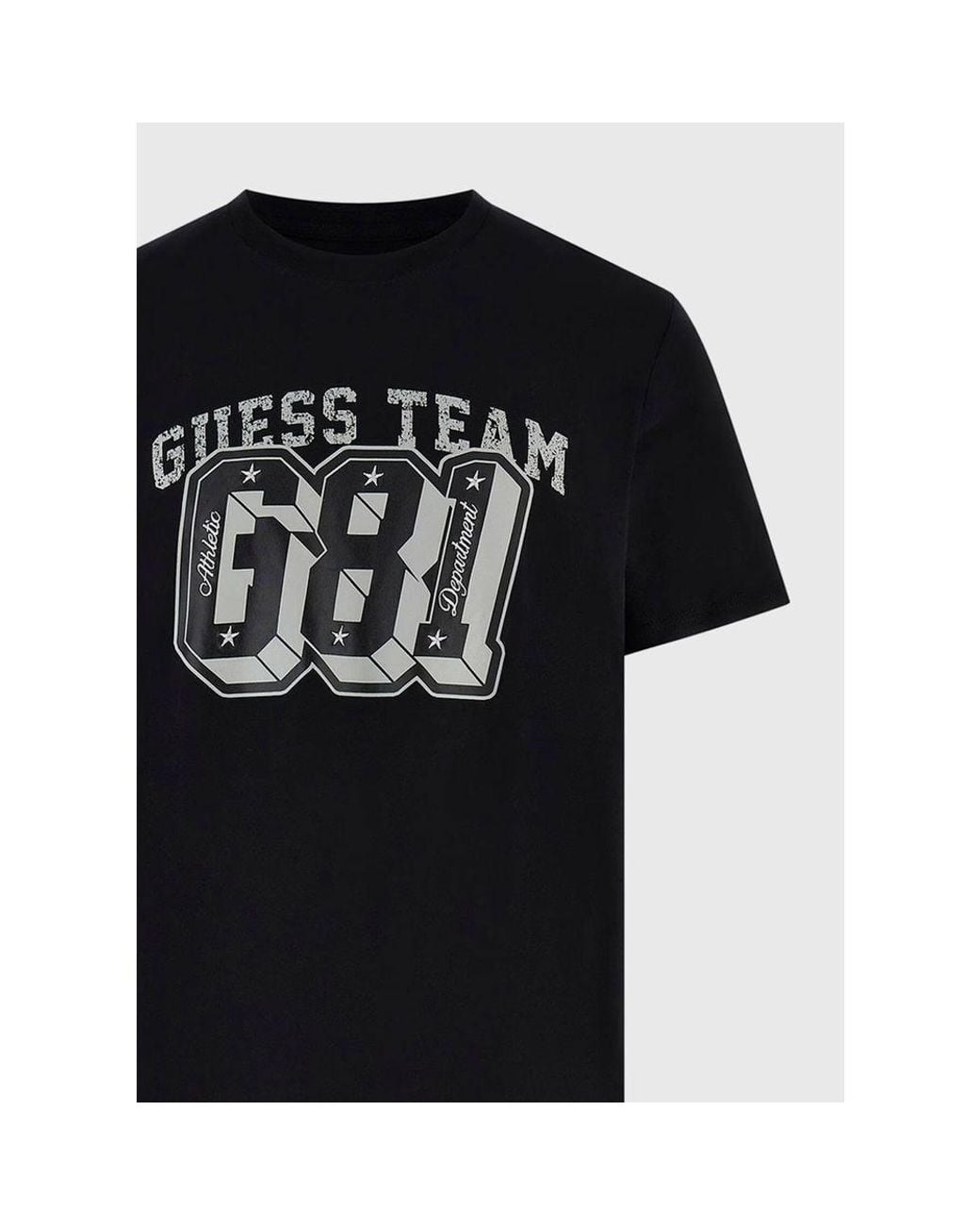 Guess Black Cotton T-Shirt for men