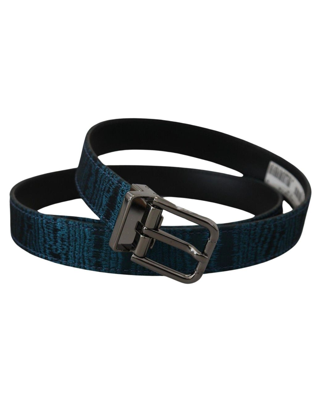 Dolce & Gabbana Black Elegant Jacquard Designer Belt for men