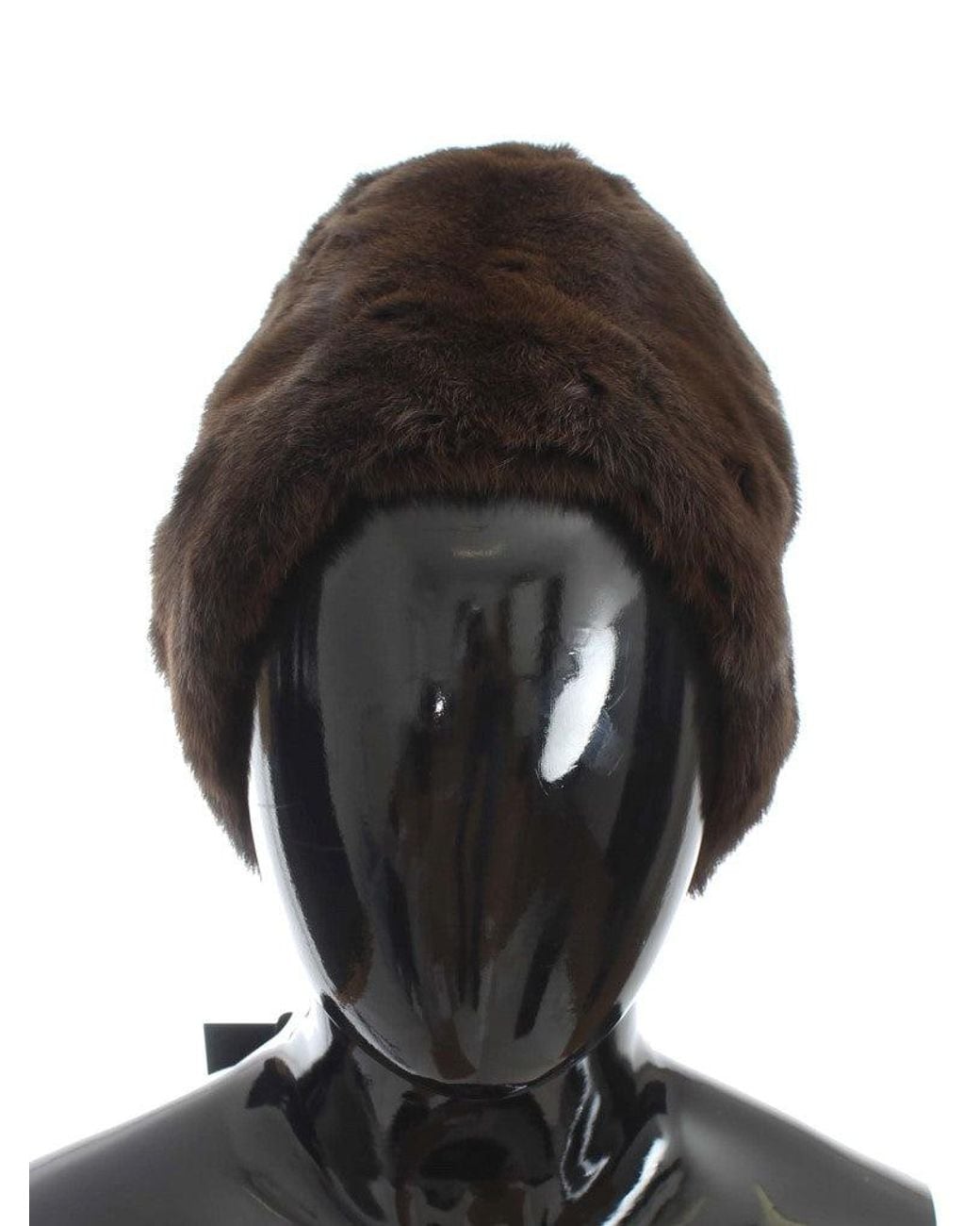 Dolce & Gabbana Black Weasel Fur Cashmere Hat Beanie