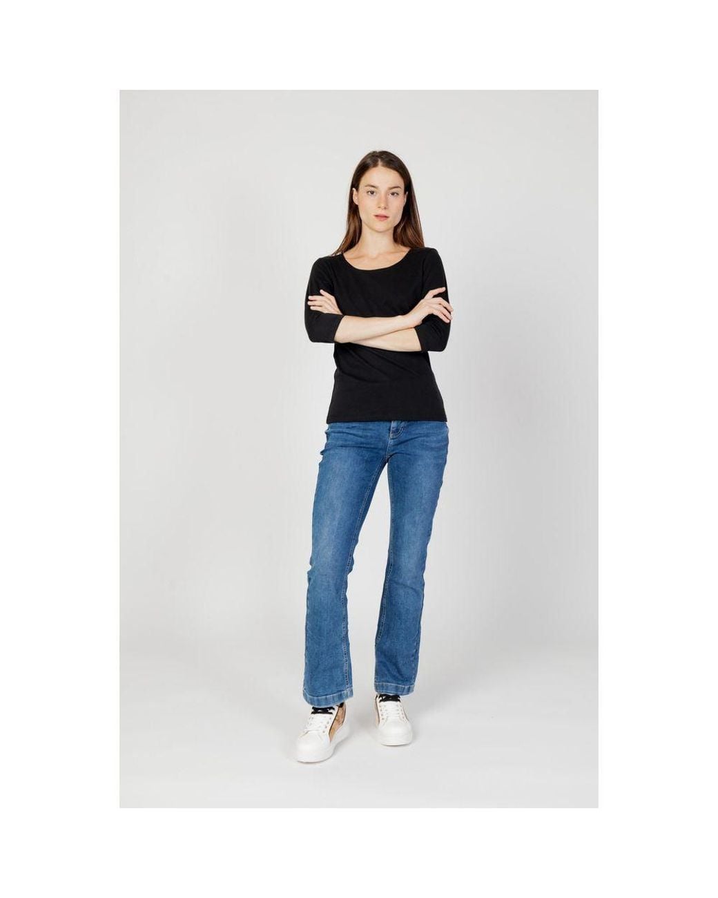 Street One Black Cotton Tops & T
