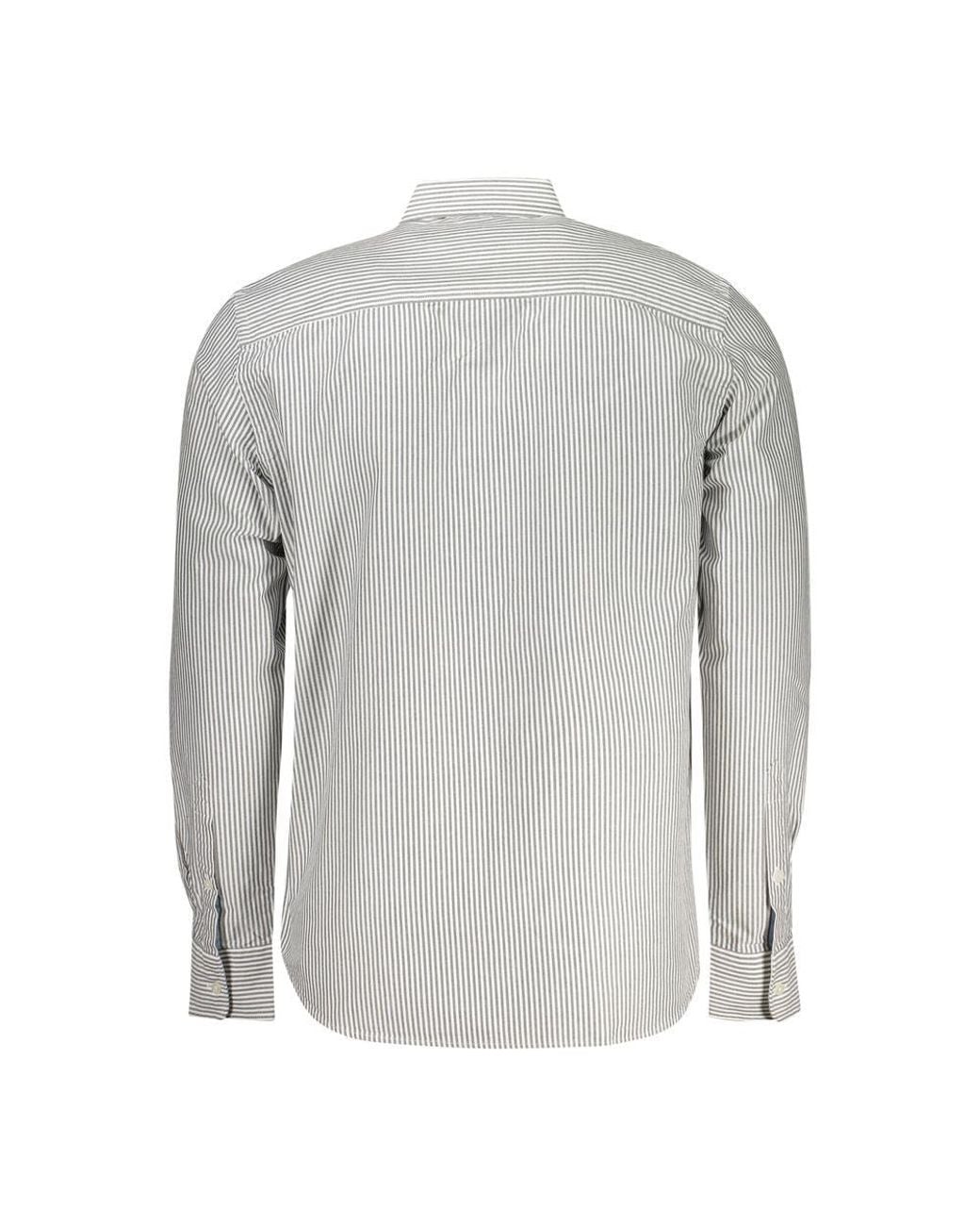 North Sails Gray Black Cotton Men's Shirt for men