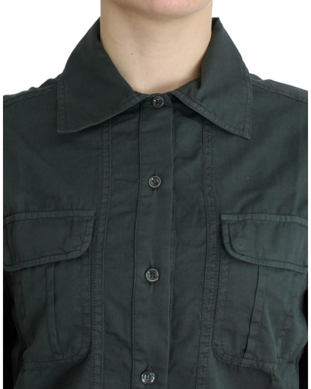 Roberto Cavalli Gray Elegant Cotton Button Down Shirt