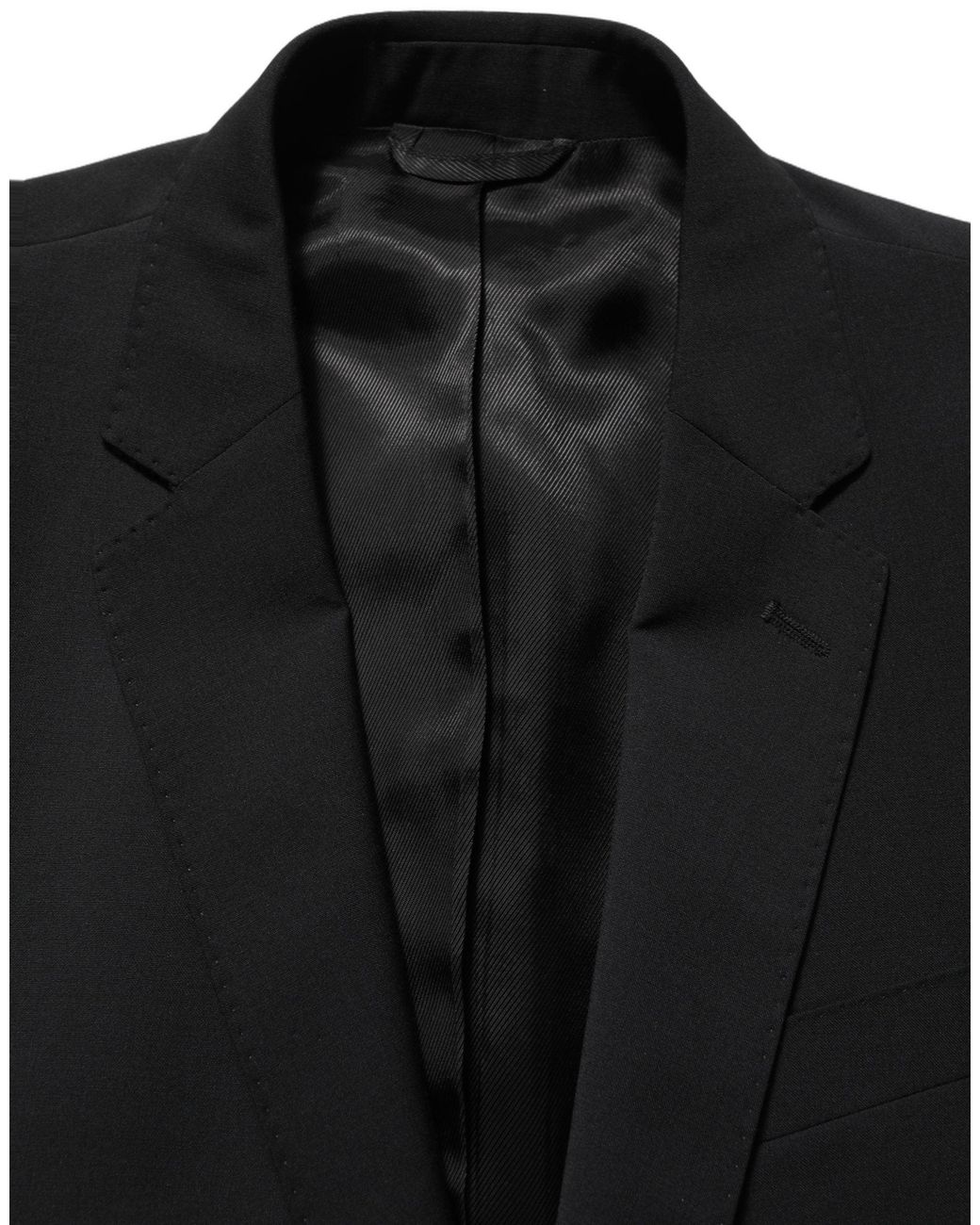 Dolce & Gabbana Black Wool Slim Fit Formal 2 Piece Men Suit for men
