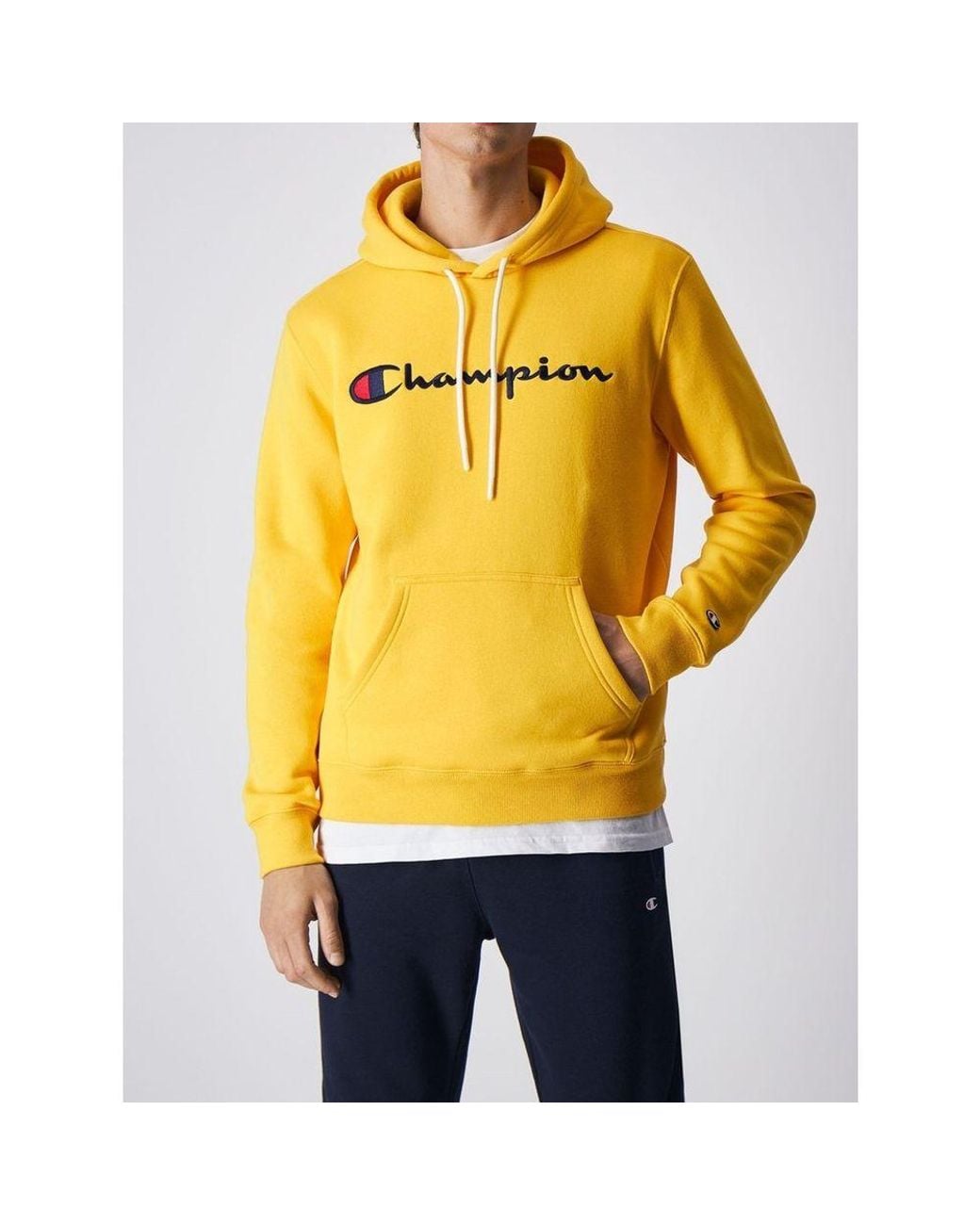 Champion Yellow Cotton Sweatshirt for men