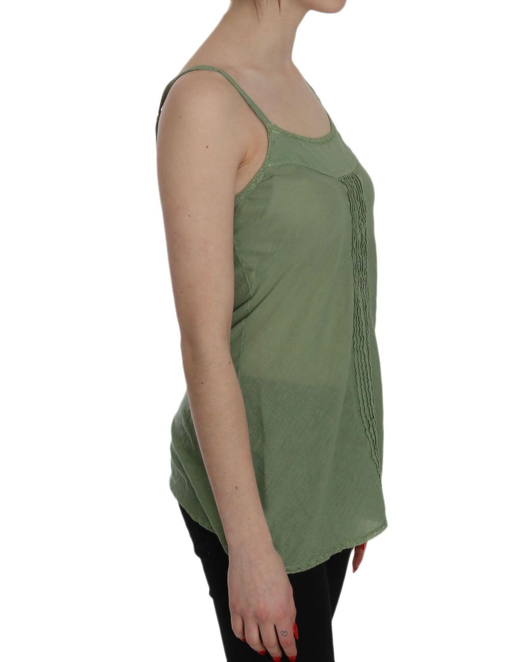 Pink Memories Green Memories Emerald Silk Spaghetti Strap Tank Top