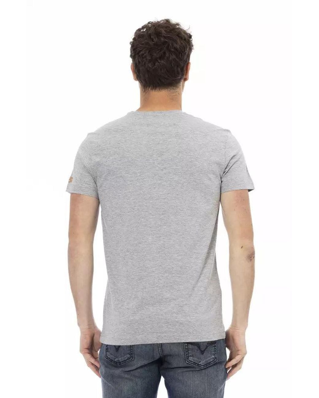 TRUSSARDI ACTION Gray Cotton Men T for men