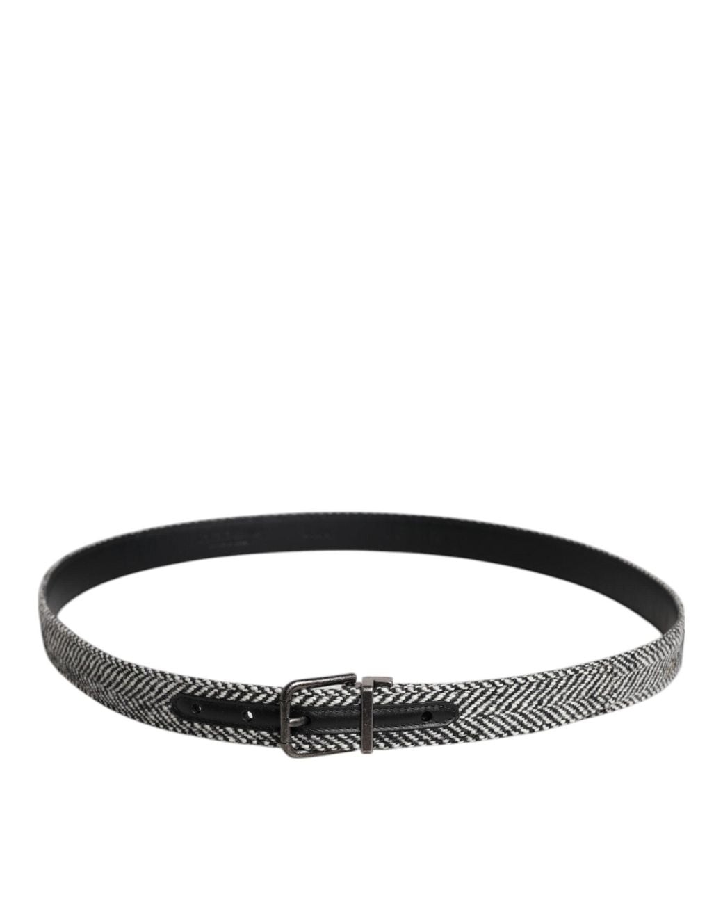 Dolce & Gabbana Black Tone Metal Buckle Belt for men