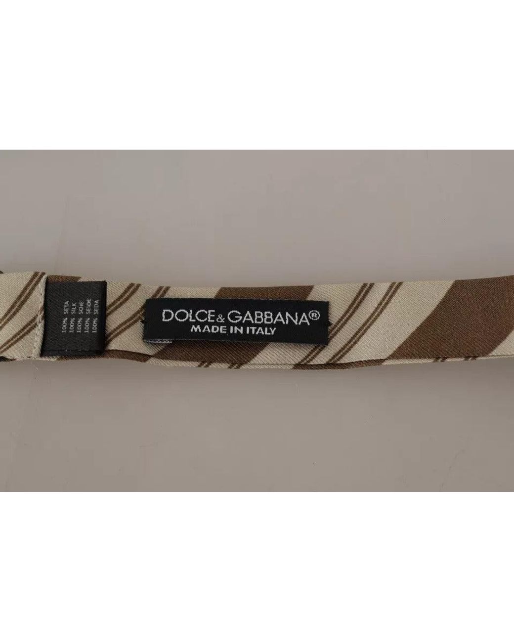 Dolce & Gabbana Black Patterned Adjustable Neck Bow Tie for men