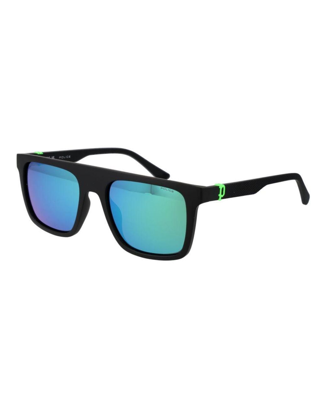 Police Blue Black Plastic Sunglasses for men