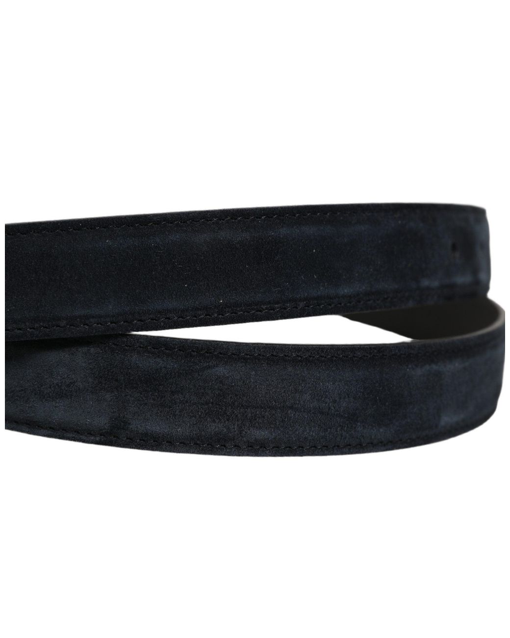 Dolce & Gabbana Black Leather Tone Metal Buckle Belt Calf for men