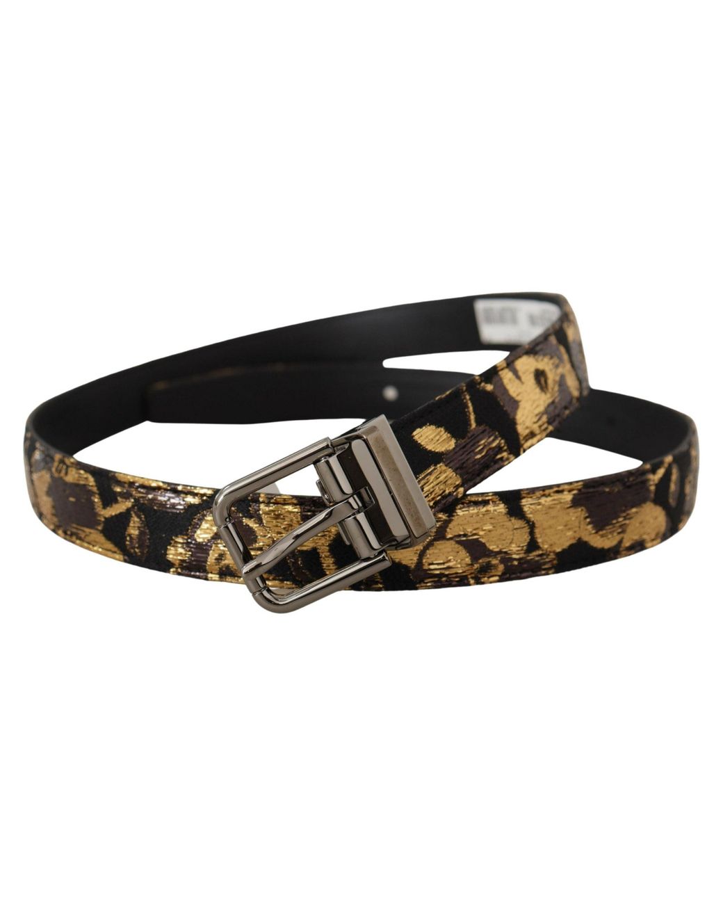 Dolce & Gabbana Black Leather Belt With Buckle for men