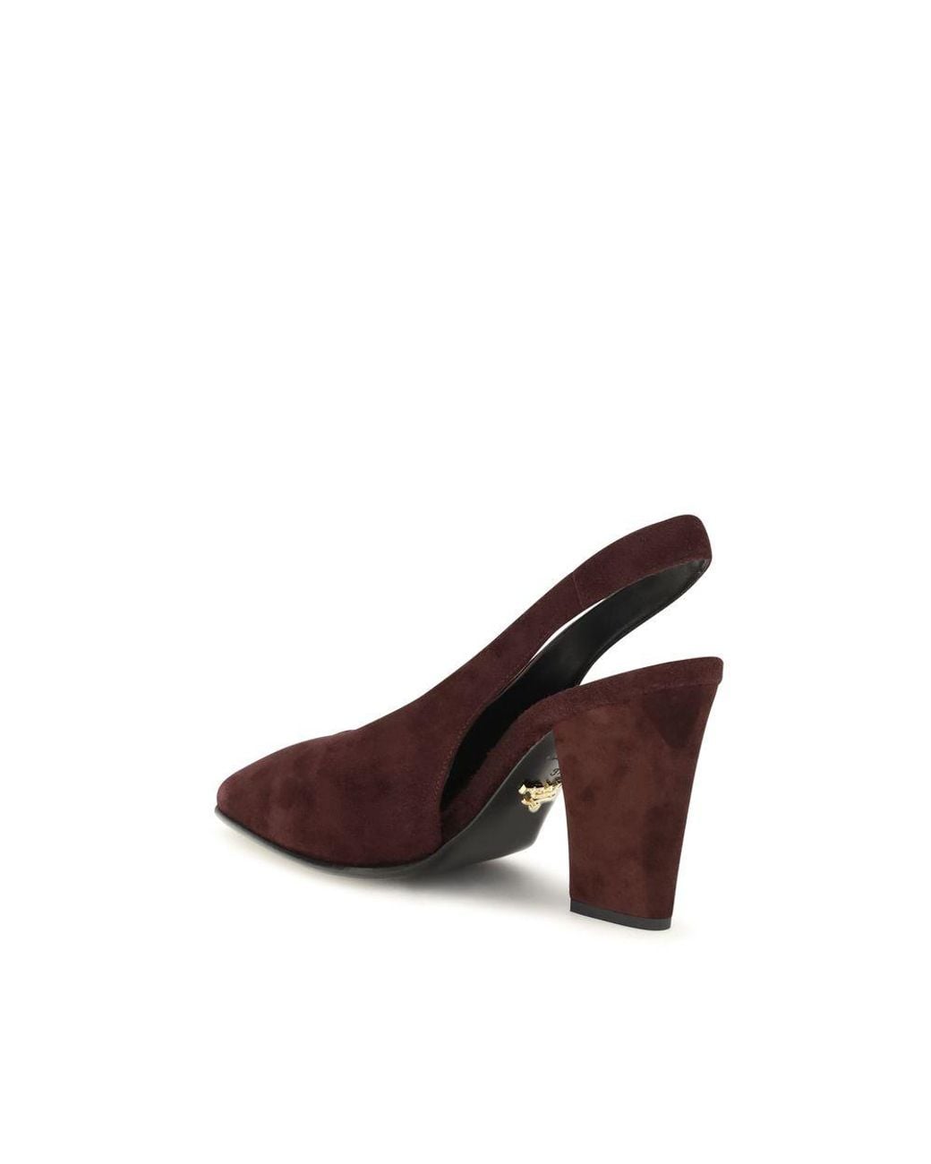 Prada Brown Bordeaux Calf Leather Bos Taurus High Heel Pumps