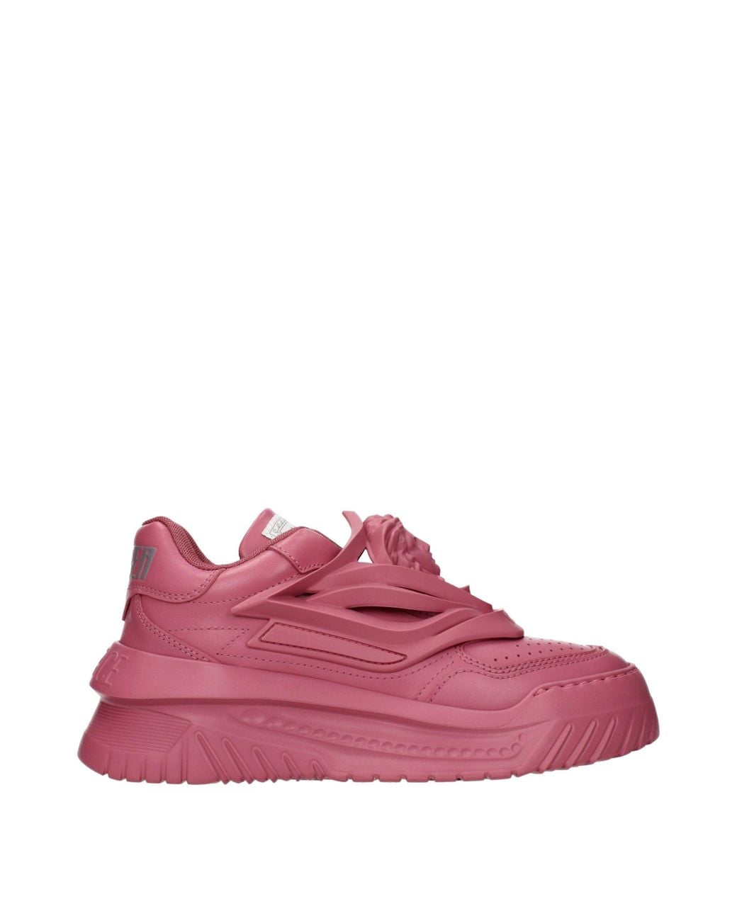 Versace Pink Leather Chunky Sneakers