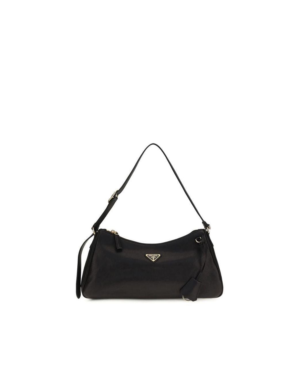 Prada Black Calf Leather Bos Taurus Shoulder Bag