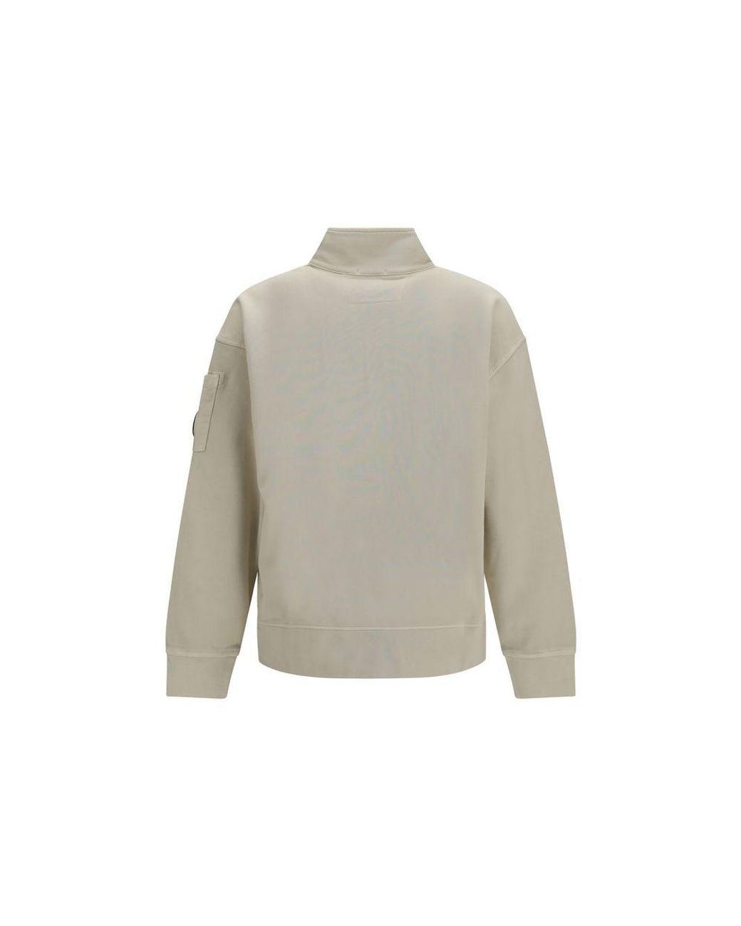 C P Company Gray Beige Cotton Sweatshirt for men