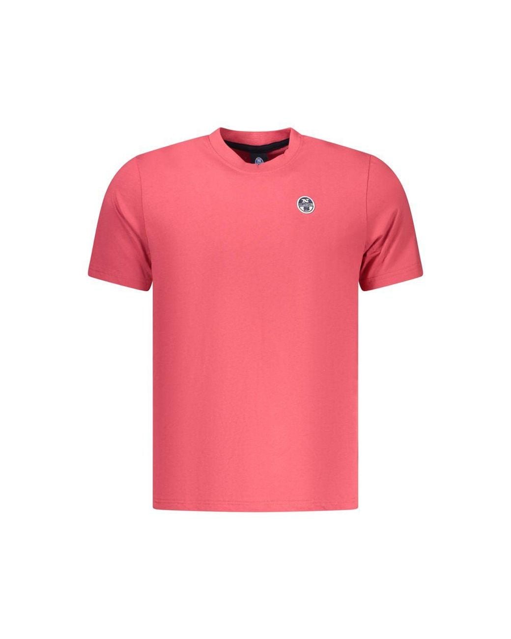 North Sails Pink Red Cotton Men T for men