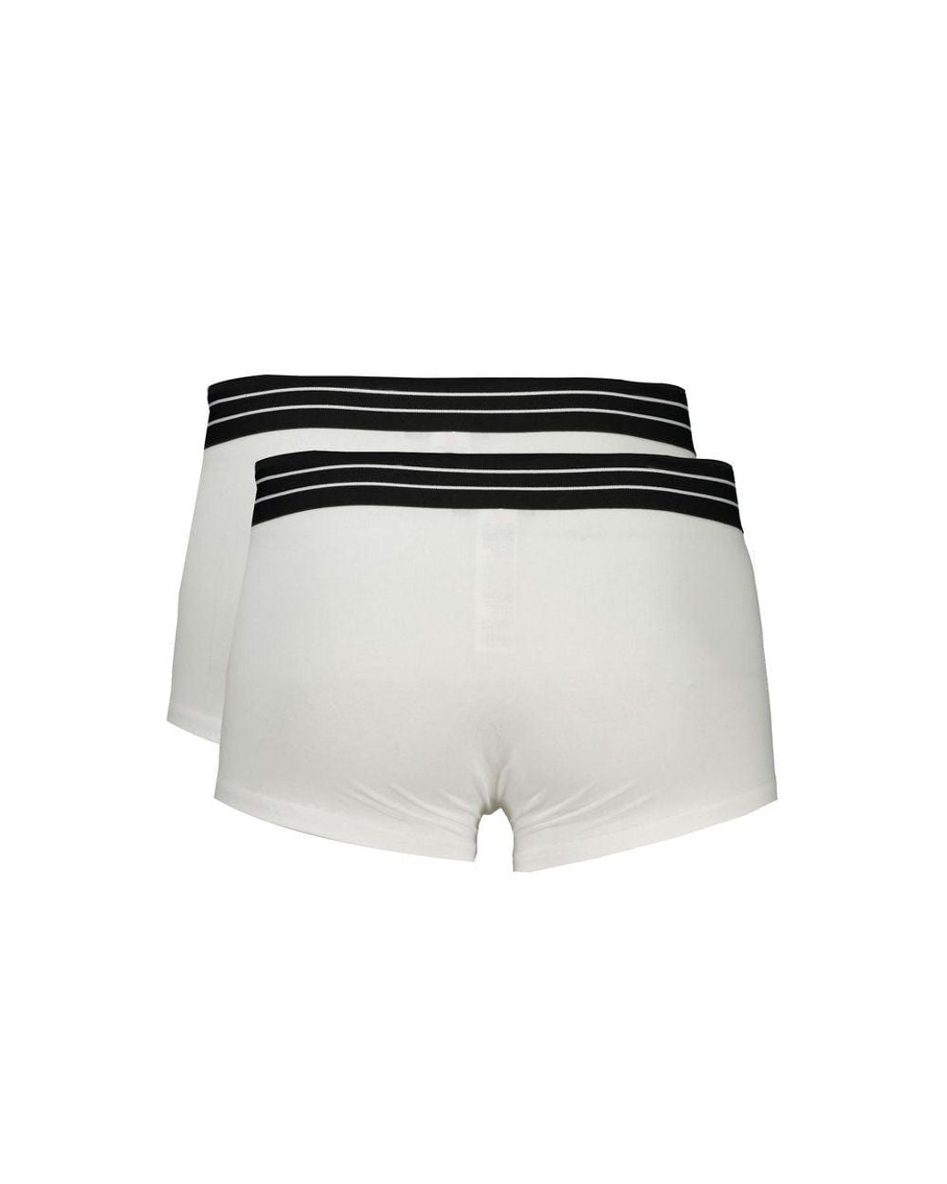 Roberto Cavalli Black White Cotton Men's Boxer Briefs for men
