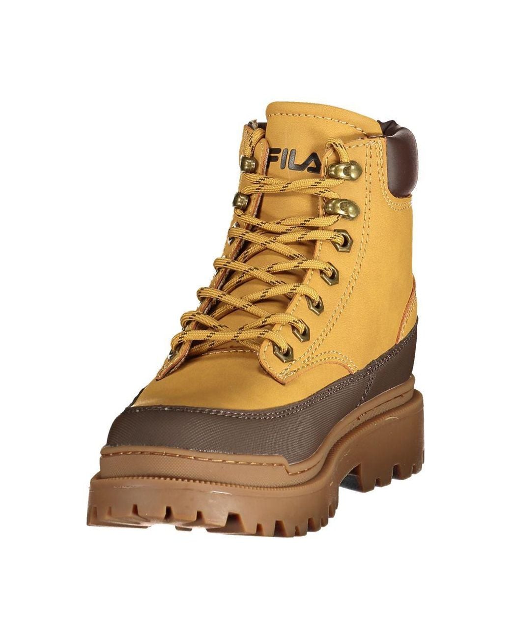 Fila Brown Giallo Polyurethane Woman Sneaker