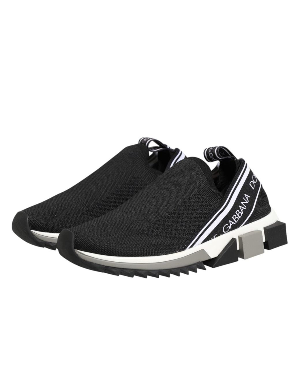 Dolce & Gabbana Black Slip On Sorrento Low Top Sneakers Shoes