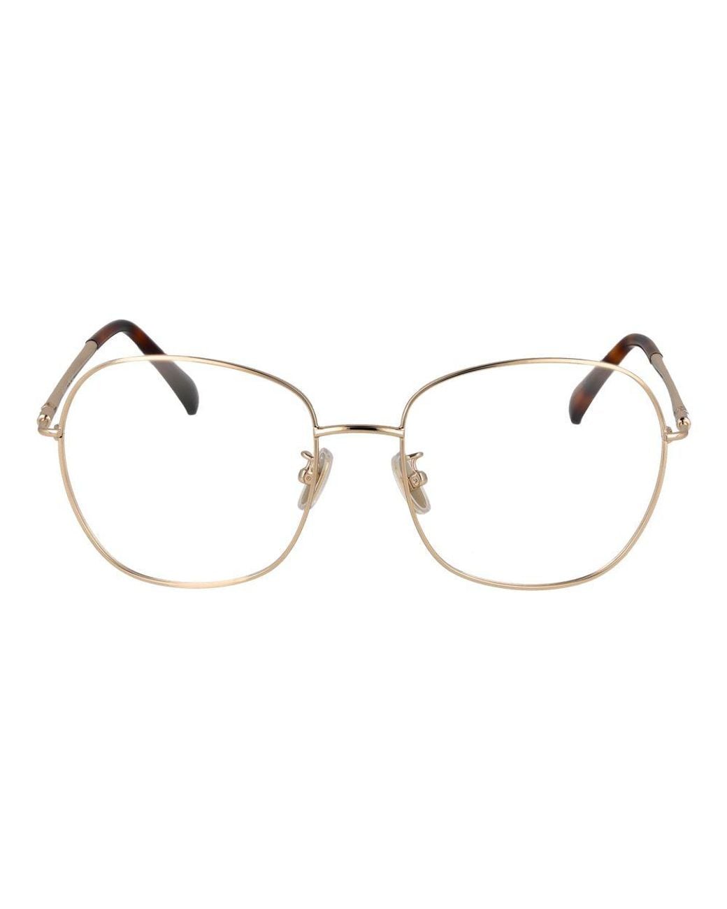 Max Mara Metallic Gold Metal Glasses (frames)