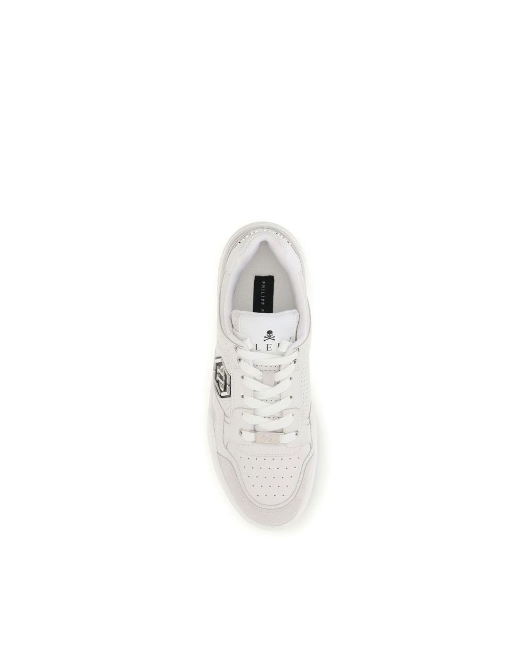Philipp Plein White Polyester Low Top Sneakers for men