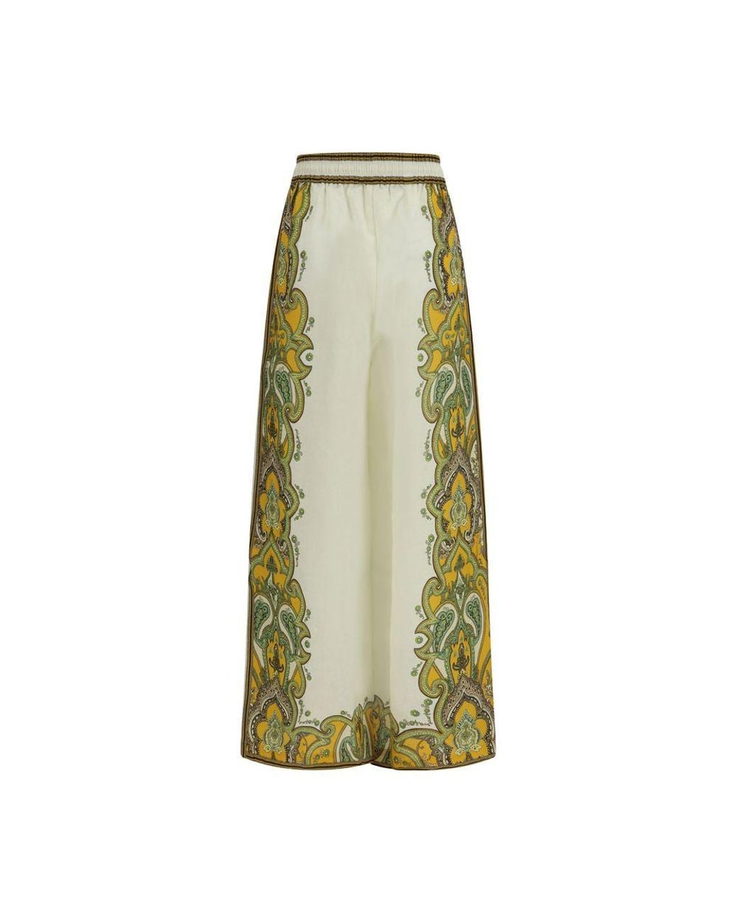 ALÉMAIS Green Beige Linen Casual Pants