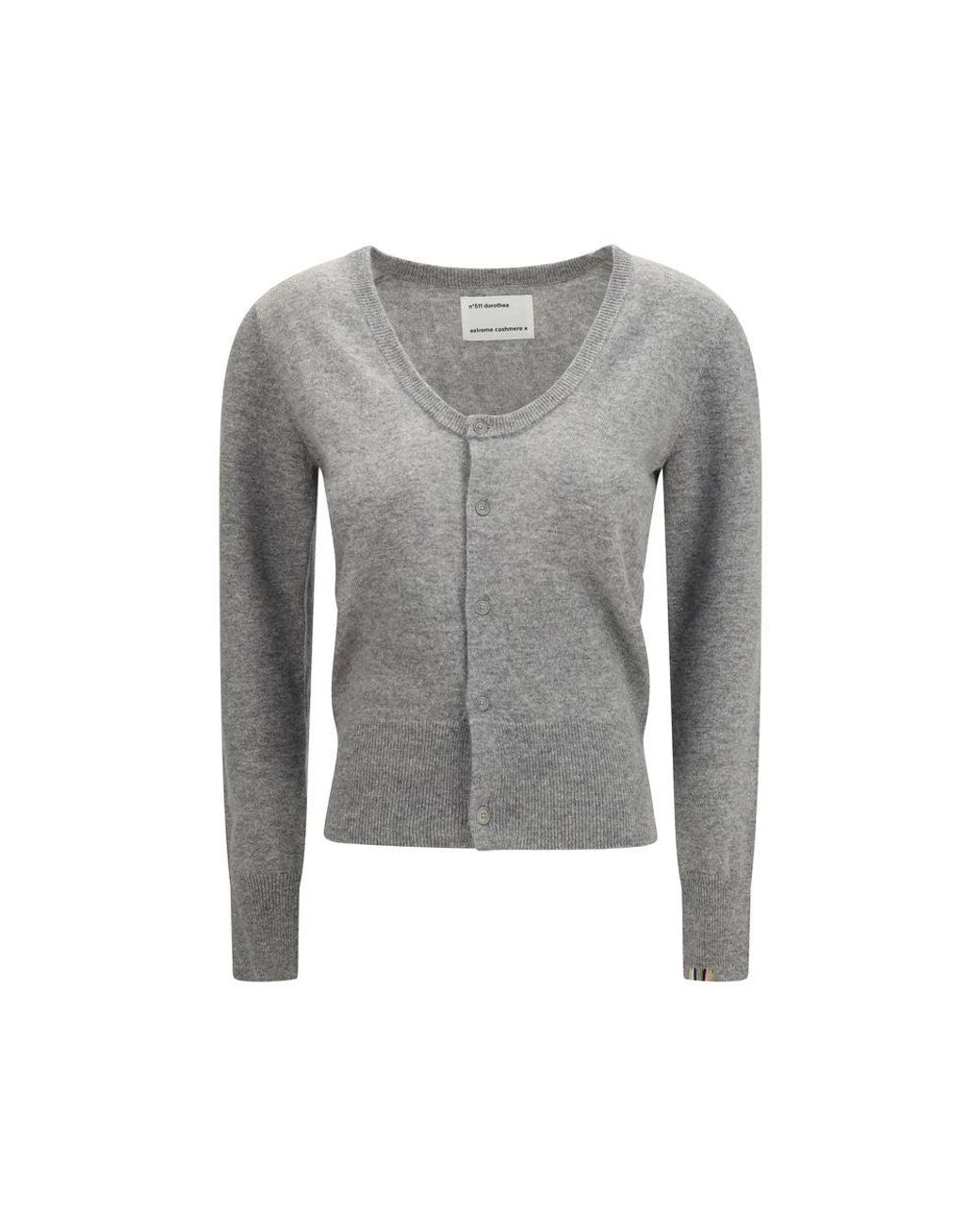 Extreme Cashmere Gray Cashmere Cardigan