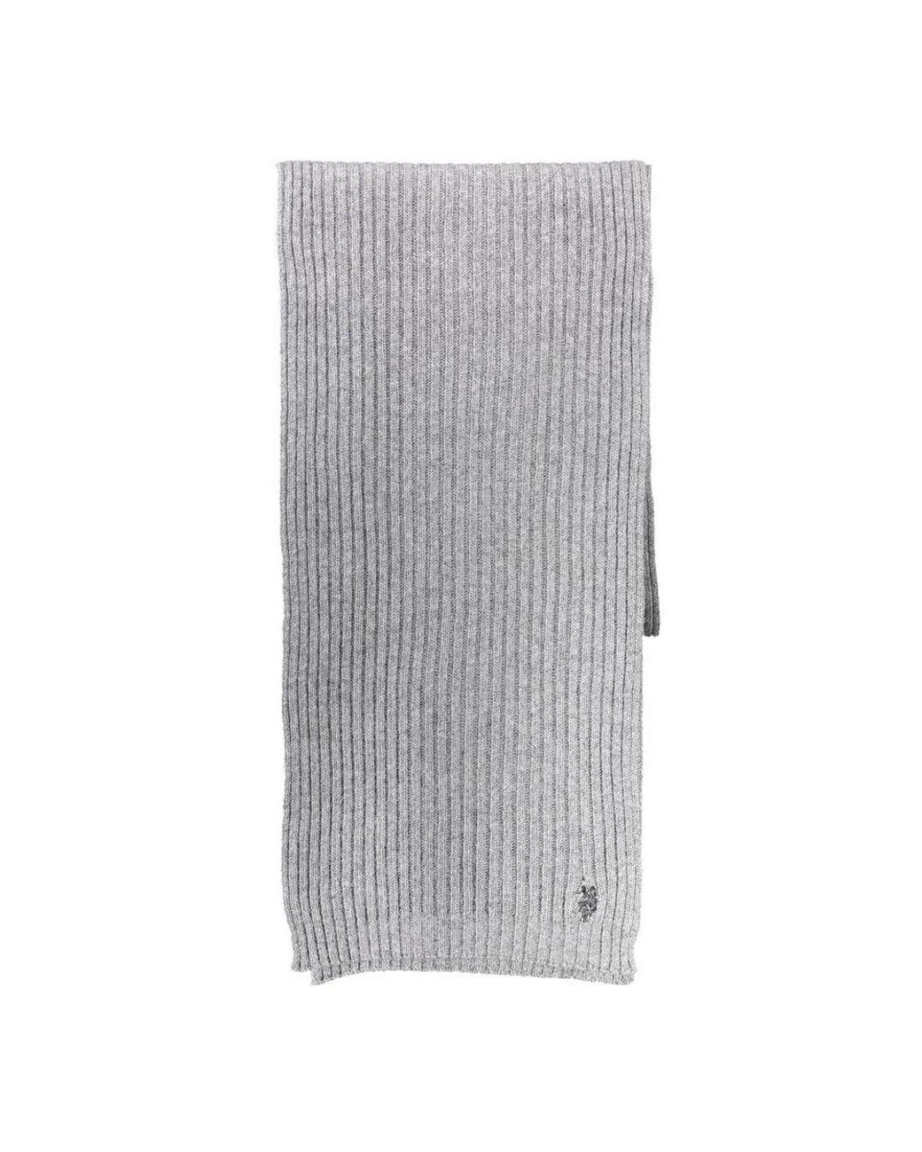 U.S. POLO ASSN. Gray Wool Men's Scarf for men
