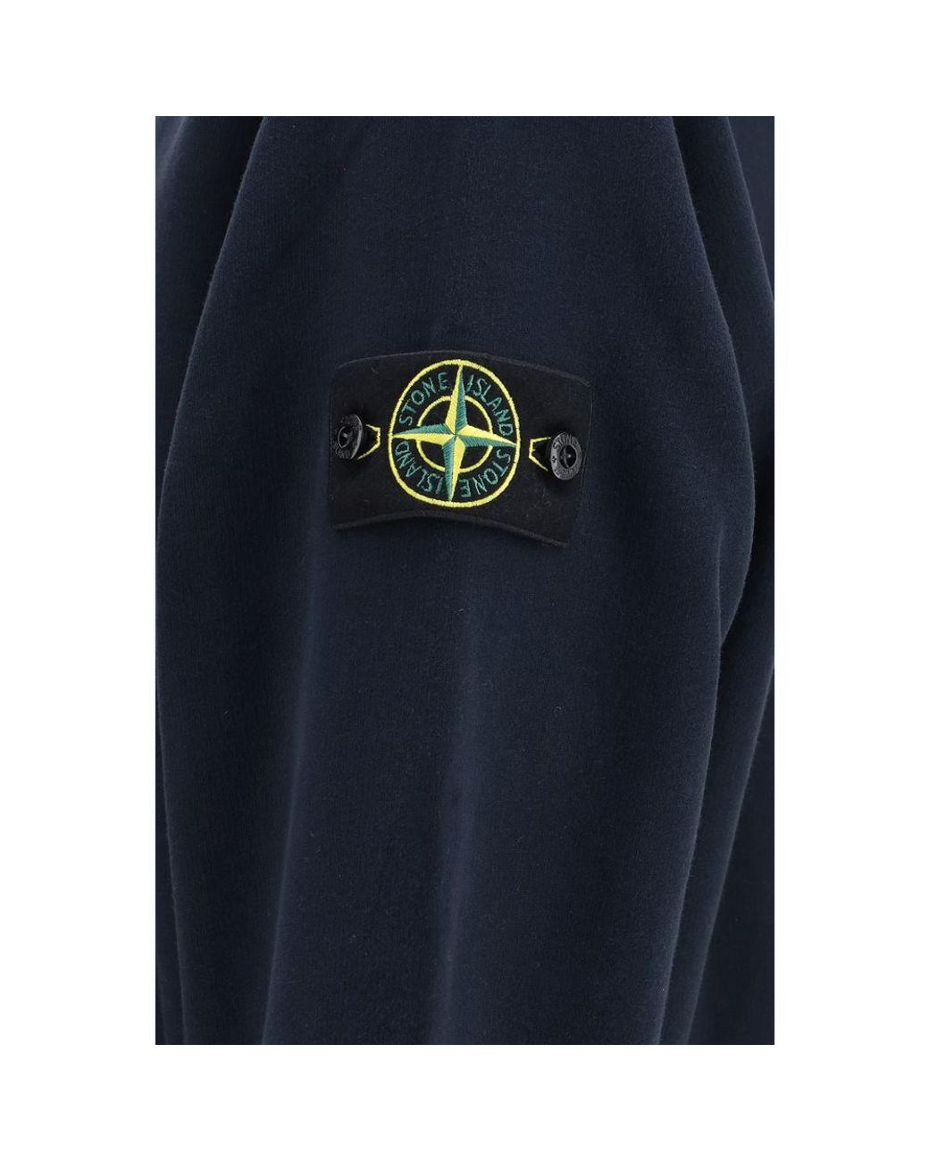 Stone Island Blue Cotton Sweatshirt for men
