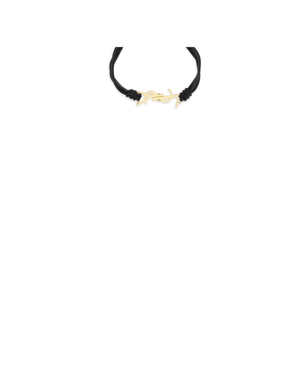 Saint Laurent Metallic Black Lamb Ovis Aries Bracelet