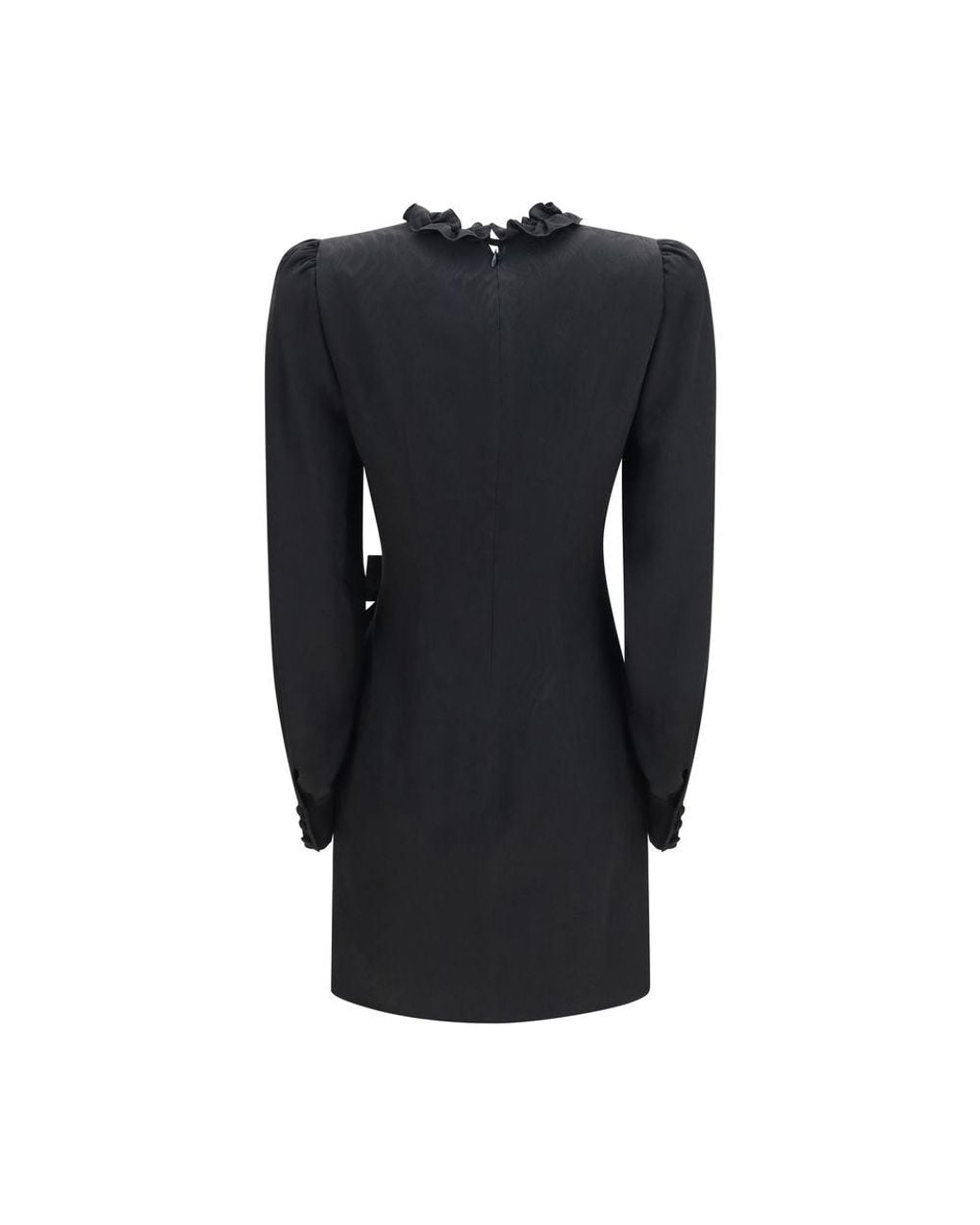 Alessandra Rich Black Silk Cocktail Dress