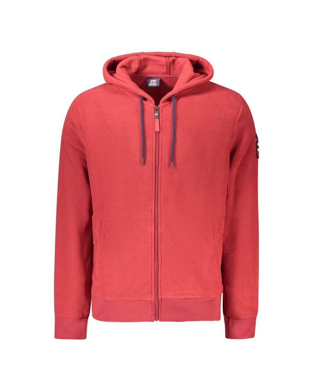 Norway 1963 Red Polyester Hooded Sweater for men