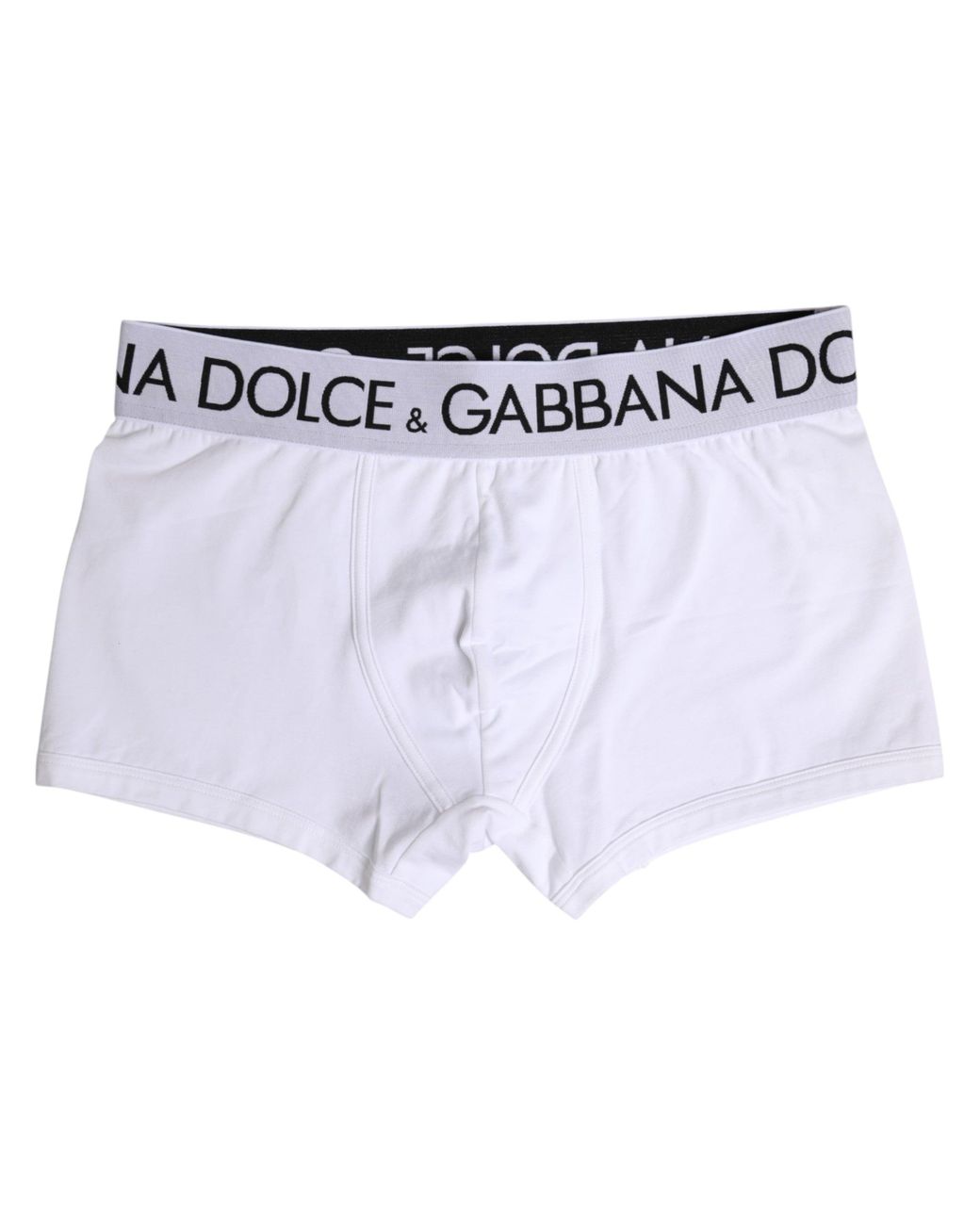 Dolce & Gabbana White Cotton Stretch Regular Boxer Underwear Elastane Clothing for men