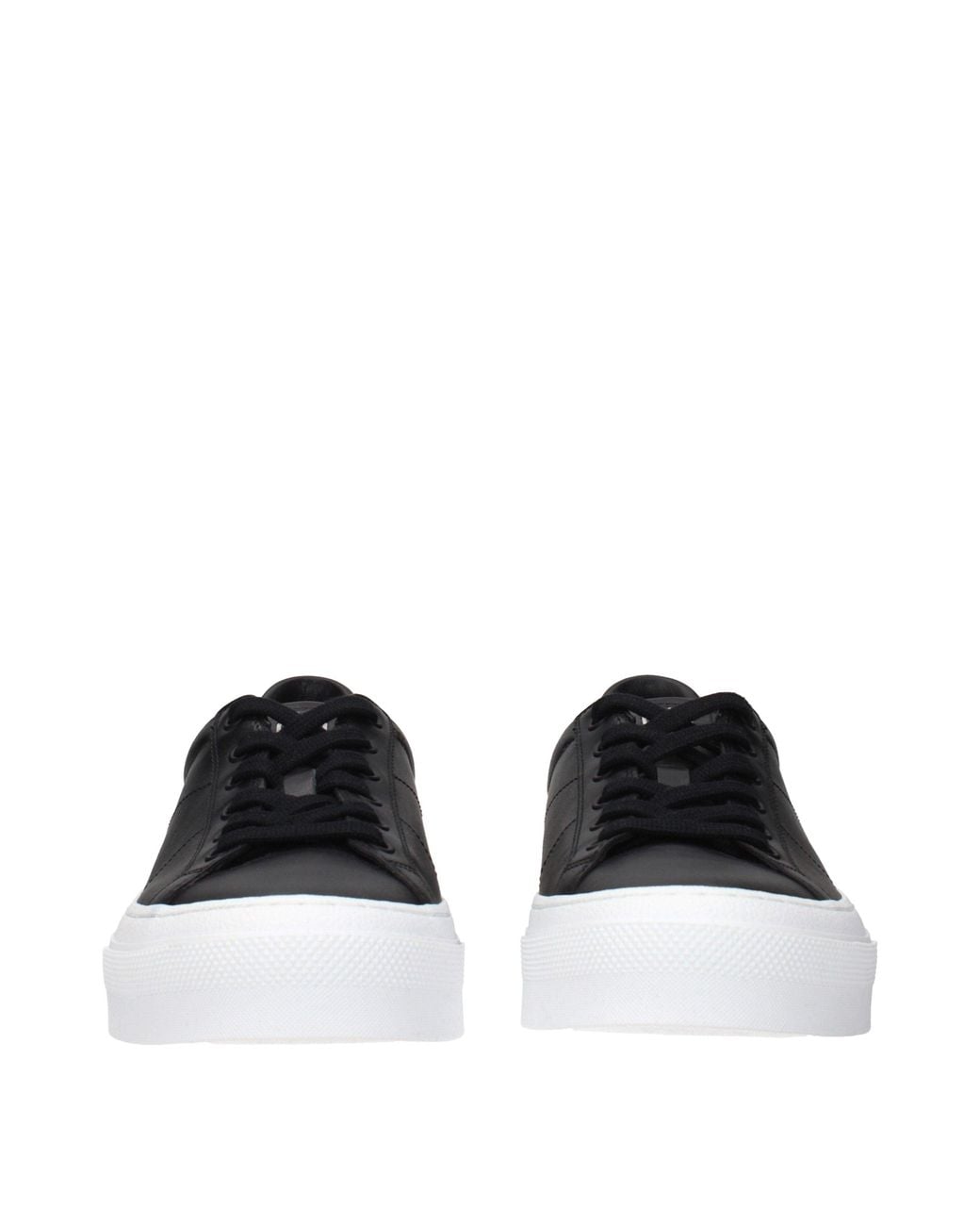 Givenchy Black Leather Low Top Sneakers for men