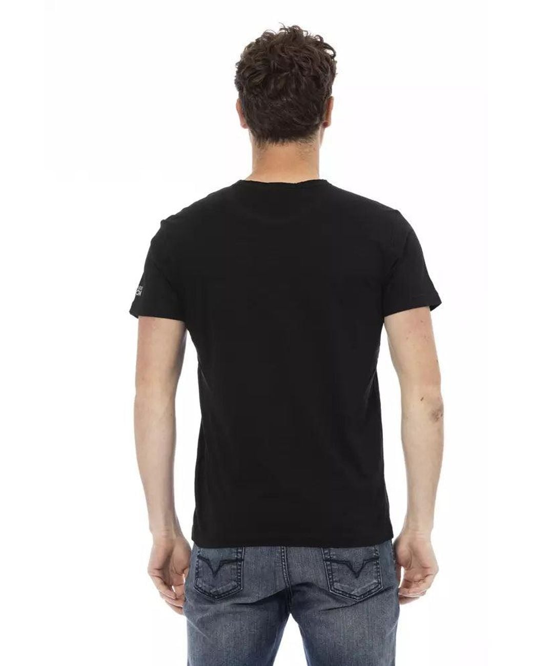 TRUSSARDI ACTION Black Cotton Men's T for men